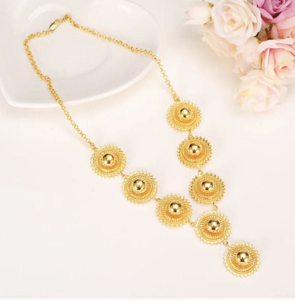 Collier Éthiopien Habesha – Couleur Or