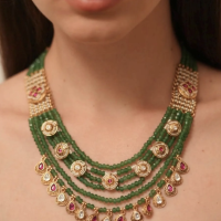 Parure Collier Long Kundan Jadau – Style Rani Haar Traditionnel