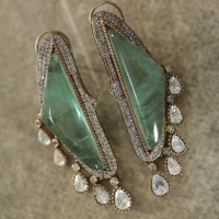 Boucles d’Oreilles "Paisley Pop" – Bijoux Indiens Artisanaux en Polki