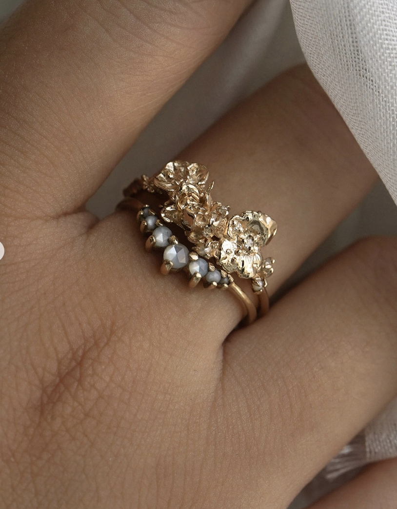 Pétales Aériens & Éclats Féeriques – Bagues Asrai Garden – Image 2